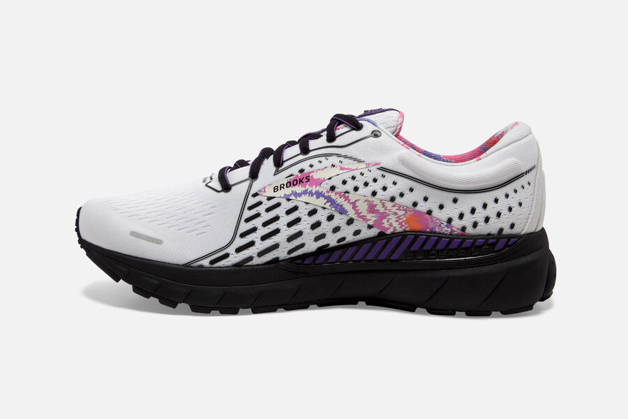 Brooks Adrenaline GTS 21 Road Running Shoes Mens White/Black/Purple 321654-JIS